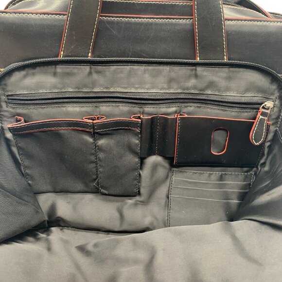 Lodis Black Leather Convertible Briefcase - Picture 11 of 12